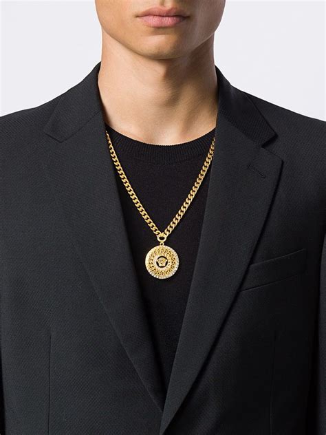 versace pink necklace|Versace necklace for men.